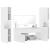 Set mobilier de baie, 4 piese, alb, lemn prelucrat GartenMobel Dekor