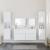 Set mobilier de baie, 4 piese, alb, lemn prelucrat GartenMobel Dekor