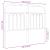 Tăblie de pat metalică, alb, 120 cm GartenMobel Dekor
