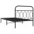 Cadru de pat din metal cu tăblie, negru, 107x203 cm GartenMobel Dekor