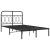 Cadru de pat metalic cu tăblie, negru, 120x200 cm GartenMobel Dekor