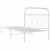Cadru de pat metalic cu tăblie, alb, 90x190 cm GartenMobel Dekor