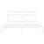 Cadru de pat metalic cu tăblie, alb, 180x200 cm GartenMobel Dekor