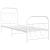 Cadru de pat metalic cu tăblie de cap/picioare, alb, 75x190 cm GartenMobel Dekor