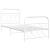 Cadru de pat metalic cu tăblie de cap/picioare, alb, 80x200 cm GartenMobel Dekor