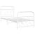 Cadru de pat metalic cu tăblie de cap/picioare, alb, 90x190 cm GartenMobel Dekor