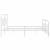 Cadru de pat metalic cu tăblie de cap/picioare, alb, 193x203 cm GartenMobel Dekor