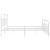 Cadru de pat metalic cu tăblie, alb, 200x200 cm GartenMobel Dekor