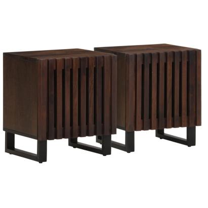 Noptiere, 2 buc., 40x33x46 cm, lemn masiv de acacia GartenMobel Dekor