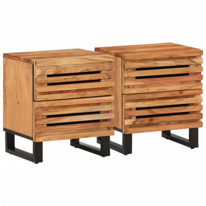Noptiere, 2 buc., 40x33x46 cm, lemn masiv de acacia GartenMobel Dekor