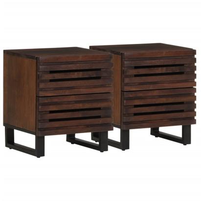 Noptiere, 2 buc., 40x33x46 cm, lemn masiv de acacia GartenMobel Dekor