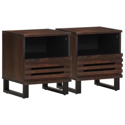 Noptiere, 2 buc., 40x33x46 cm, lemn masiv de acacia GartenMobel Dekor