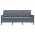 Canapea cu 3 locuri, gri închis, 180 cm, material catifea GartenMobel Dekor