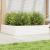 Jardinieră de grădină, alb, 100x100x23 cm, lemn masiv de pin GartenMobel Dekor
