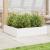 Jardinieră de grădină, alb, 100x100x23 cm, lemn masiv de pin GartenMobel Dekor