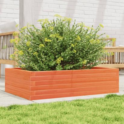 Jardinieră de grădină, maro ceruit, 90x60x23 cm, lemn masiv pin GartenMobel Dekor