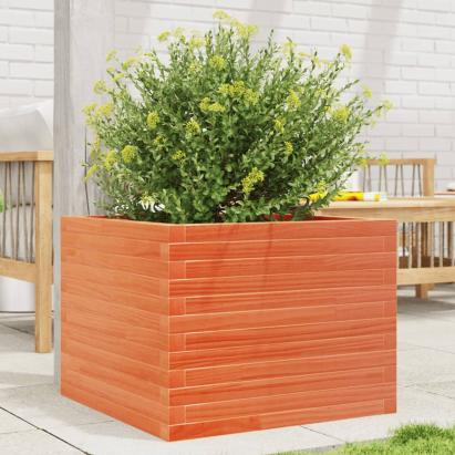 Jardinieră grădină, maro ceruit, 60x60x45,5 cm, lemn masiv pin GartenMobel Dekor