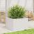 Jardinieră de grădină, alb, 70x70x45,5 cm, lemn masiv de pin GartenMobel Dekor