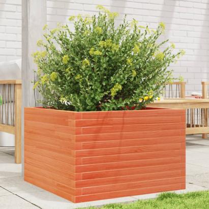 Jardinieră grădină, maro ceruit, 70x70x45,5 cm, lemn masiv pin GartenMobel Dekor