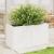 Jardinieră de grădină, alb, 90x40x45,5 cm, lemn masiv de pin GartenMobel Dekor