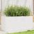 Jardinieră de grădină, alb, 110x40x45,5 cm, lemn masiv de pin GartenMobel Dekor