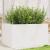 Jardinieră de grădină, alb, 90x60x45,5 cm, lemn masiv de pin GartenMobel Dekor