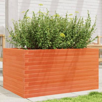 Jardinieră grădină, maro ceruit, 90x60x45,5 cm, lemn masiv pin GartenMobel Dekor