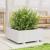 Jardinieră de grădină, alb, 60x60x26,5 cm, lemn masiv de pin GartenMobel Dekor