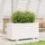 Jardinieră de grădină, alb, 90x40x49,5 cm, lemn masiv de pin GartenMobel Dekor