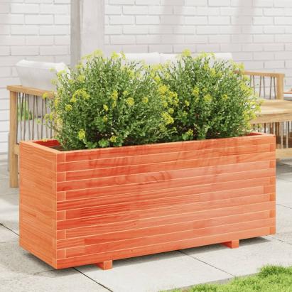 Jardinieră grădină, maro ceruit, 110x40x49,5 cm, lemn masiv pin GartenMobel Dekor