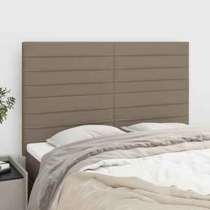 Tăblii de pat, 4 buc, gri taupe, 72x5x78/88 cm, textil GartenMobel Dekor