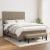 Pat continental cu saltea gri taupe 140x200 cm material textil GartenMobel Dekor