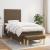 Pat box spring cu saltea, maro închis, 80x200 cm, textil GartenMobel Dekor