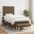 Pat box spring cu saltea, maro închis, 90x200 cm, textil GartenMobel Dekor