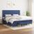 Pat box spring cu saltea, albastru, 200x200 cm, textil GartenMobel Dekor