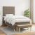 Pat box spring cu saltea, gri taupe, 100x200 cm, textil GartenMobel Dekor