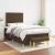 Pat box spring cu saltea, maro închis, 120x200 cm, textil GartenMobel Dekor