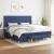 Pat box spring cu saltea, albastru, 200x200 cm, textil GartenMobel Dekor