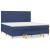 Pat box spring cu saltea, albastru, 200x200 cm, textil GartenMobel Dekor