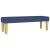 Pat box spring cu saltea, albastru, 140x200 cm, textil GartenMobel Dekor