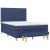 Pat box spring cu saltea, albastru, 140x200 cm, textil GartenMobel Dekor