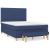 Pat box spring cu saltea, albastru, 140x200 cm, textil GartenMobel Dekor