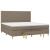 Pat box spring cu saltea, gri taupe, 200x200 cm, textil GartenMobel Dekor