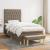 Pat box spring cu saltea, gri taupe, 100x200 cm, textil GartenMobel Dekor
