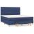 Pat continental cu saltea, albastru, 160x200cm, material textil GartenMobel Dekor