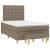 Pat box spring cu saltea, gri taupe, 120x200 cm, textil GartenMobel Dekor