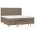 Pat box spring cu saltea, gri taupe, 200x200 cm, textil GartenMobel Dekor