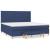Pat box spring cu saltea, albastru, 200x200 cm, textil GartenMobel Dekor