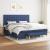 Pat box spring cu saltea, albastru, 200x200 cm, textil GartenMobel Dekor