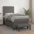Pat box spring cu saltea, gri, 90x200 cm, piele ecologică GartenMobel Dekor